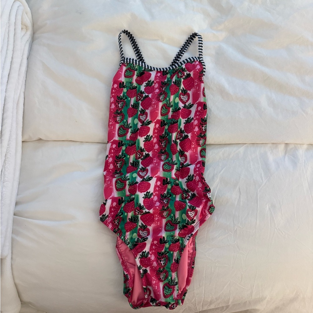 Dolfin Ugly One Piece Strawberry Pink and Green  Swimsuit